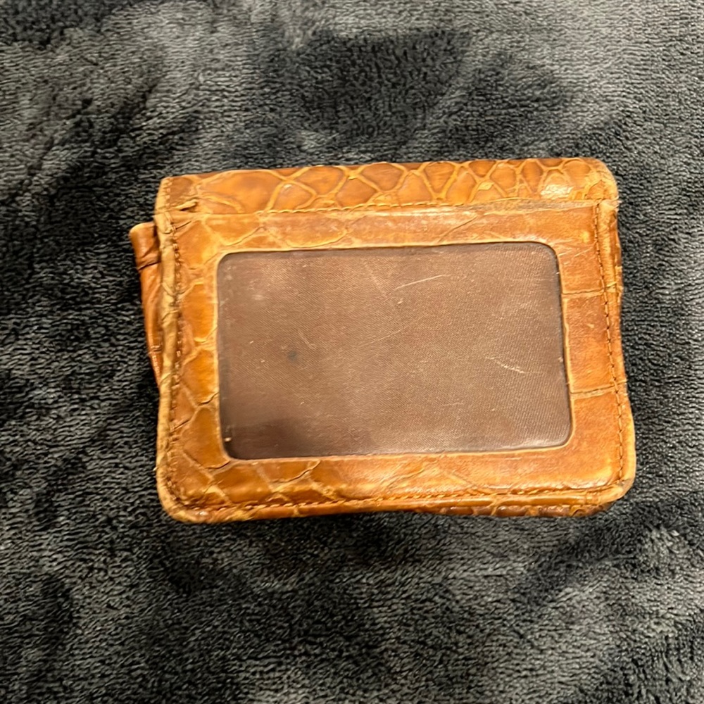 BRAHMIN MENS LEATHER WALLET IN SADDLE BROWN